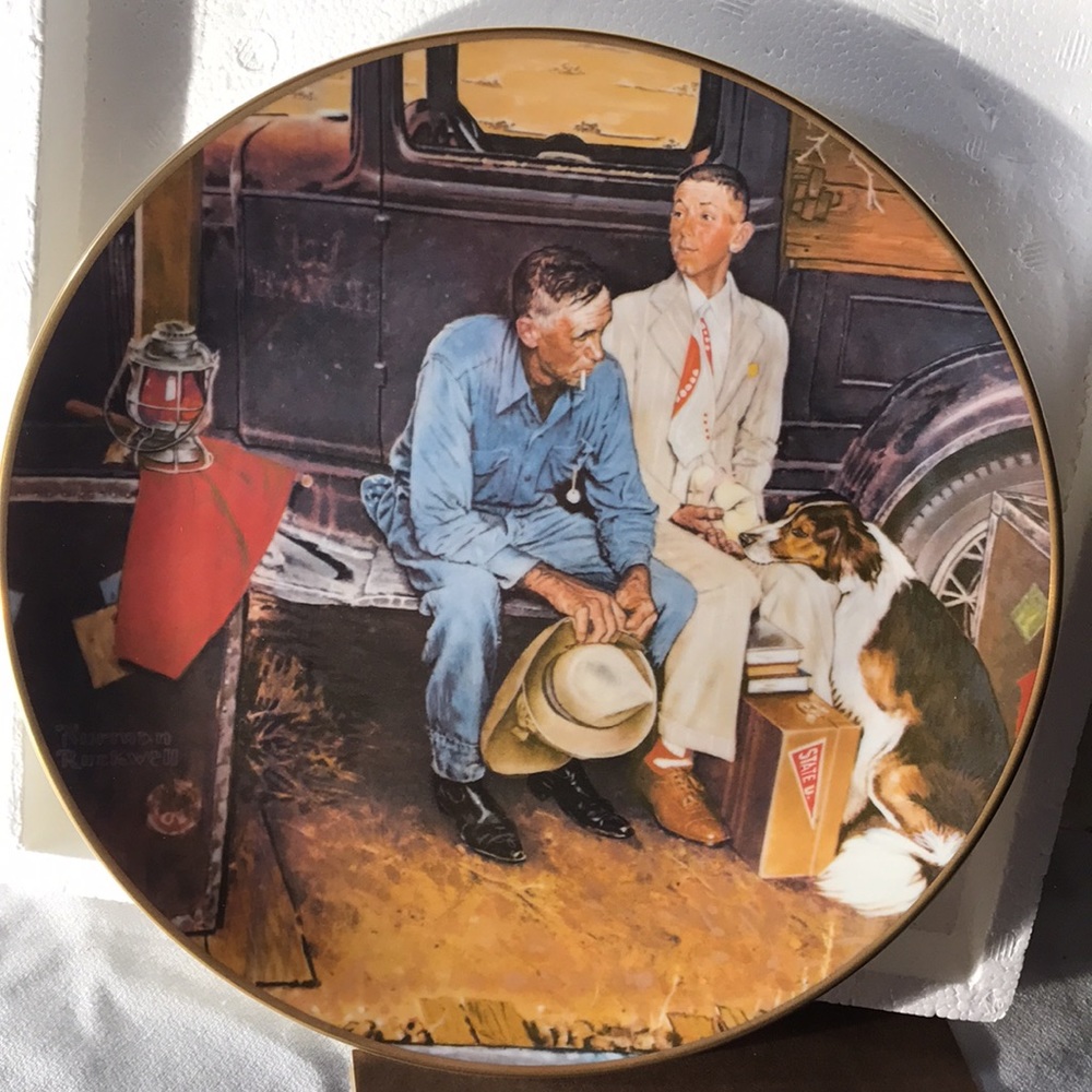 GORHAM Norman Rockwell Collectible Plate “Breaking Home Ties” NWT - Picture 1 of 7